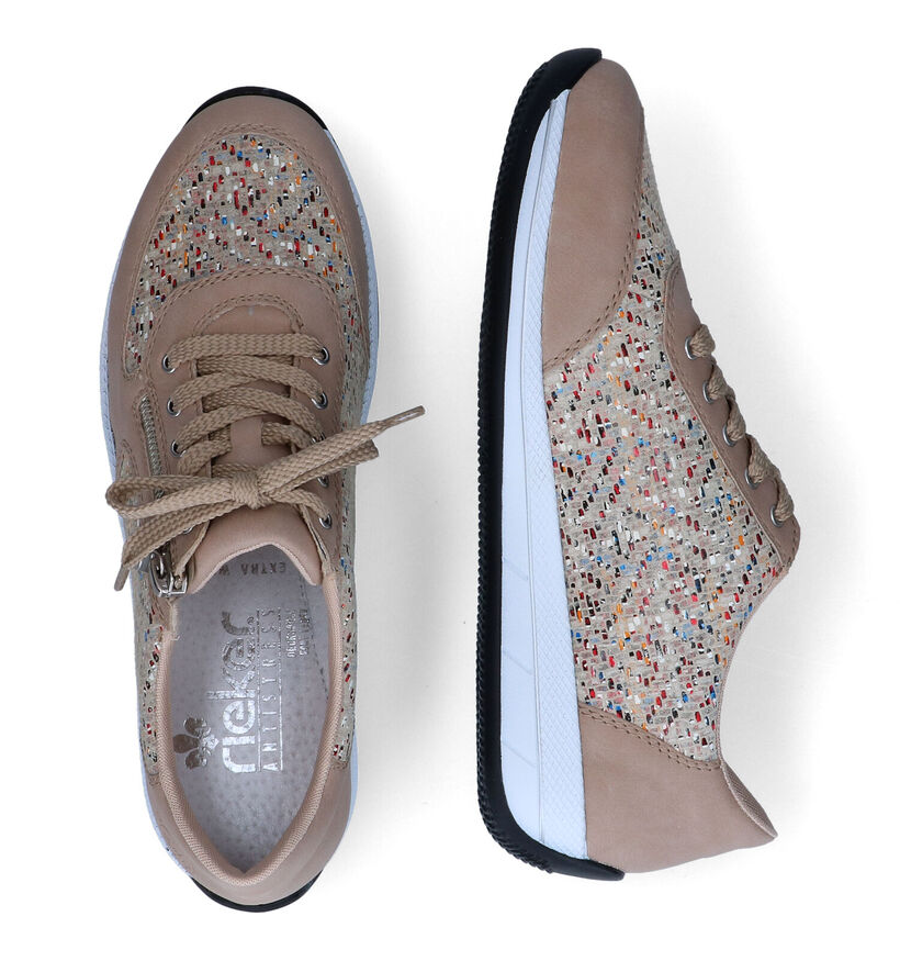 Rieker Beige Sneakers voor steunzolen voor dames (335505) - geschikt voor steunzolen