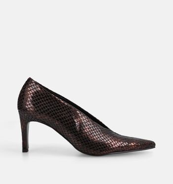 Zinda Escarpins Marron/Bordeaux