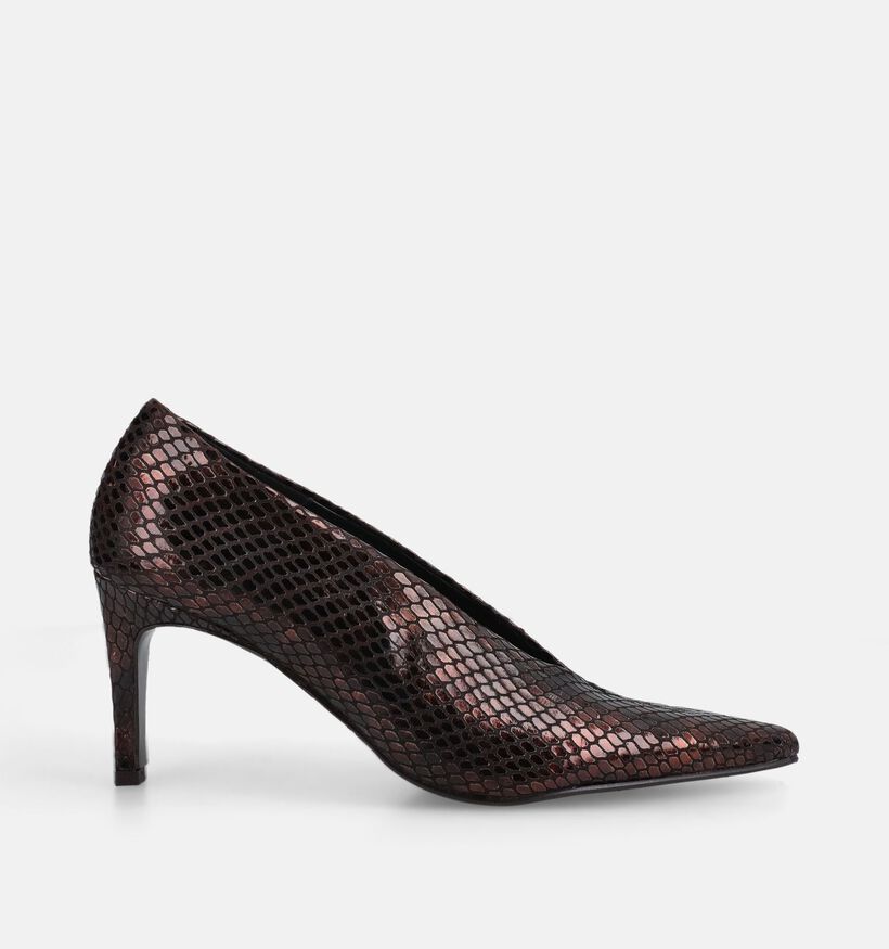 Zinda Escarpins en Brun fonc&eacute; pour femmes (380882)
