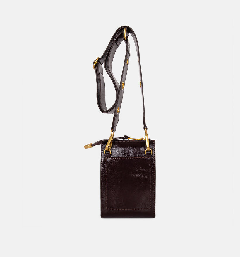 Laurent David Donkerbruine GSM-tasje voor dames (381467)