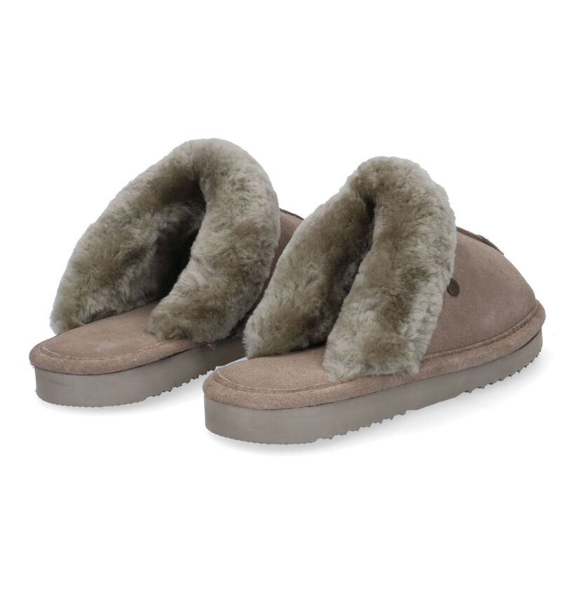 Warmbat Lismore Pantoufles en laine en Brun pour femmes (329914)