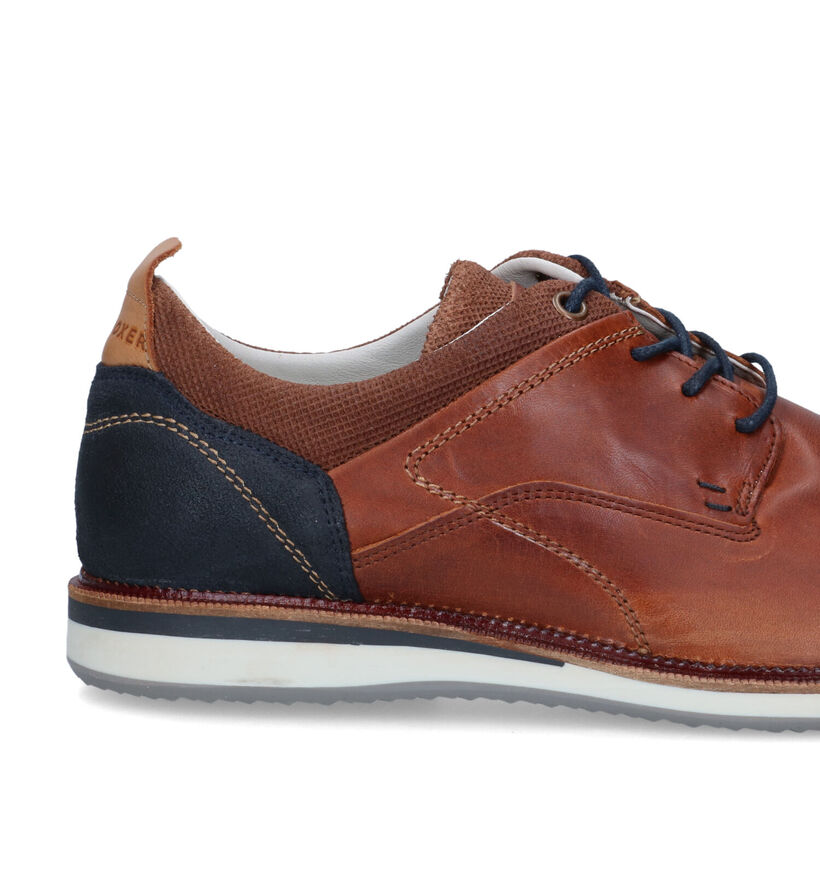 Bullboxer Chaussures à lacets en Cognac pour hommes (319442) - pour semelles orthopédiques