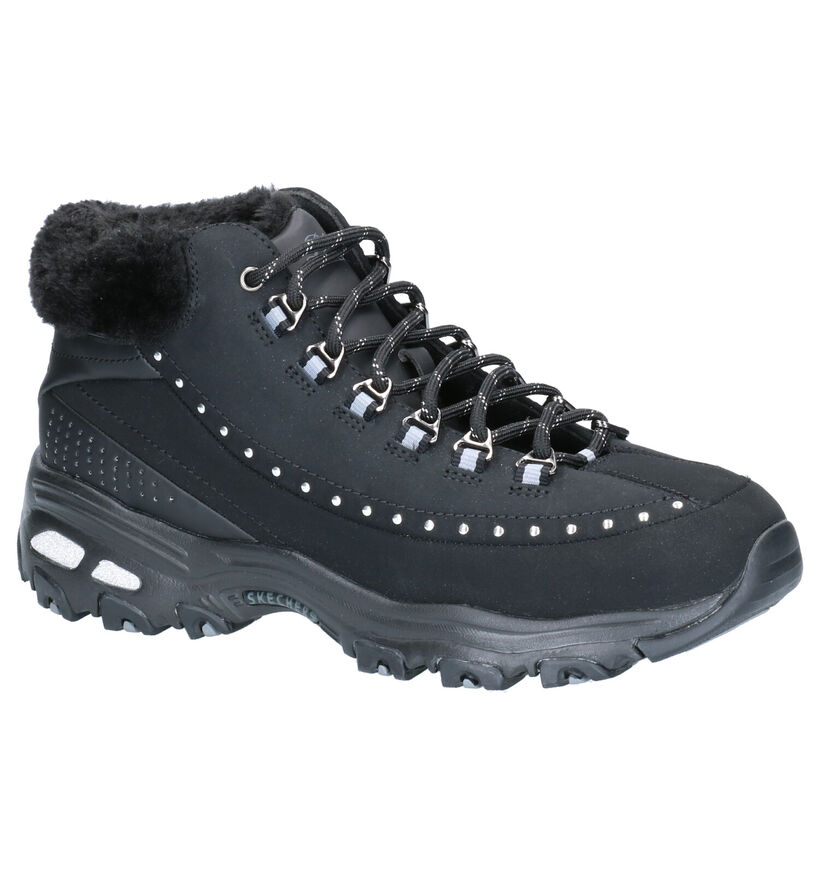 Skechers D'Lites Gleeful Bottines en Noir en simili cuir (225931)