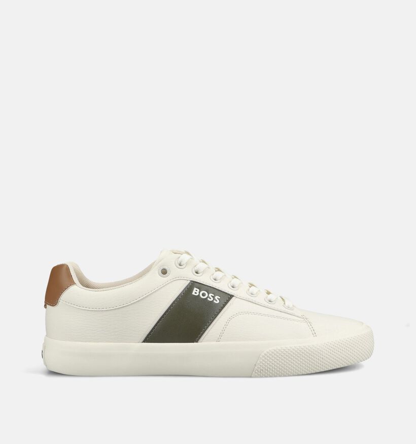 BOSS Aiden Tenn Chaussures plates en Blanc pour hommes (375718)