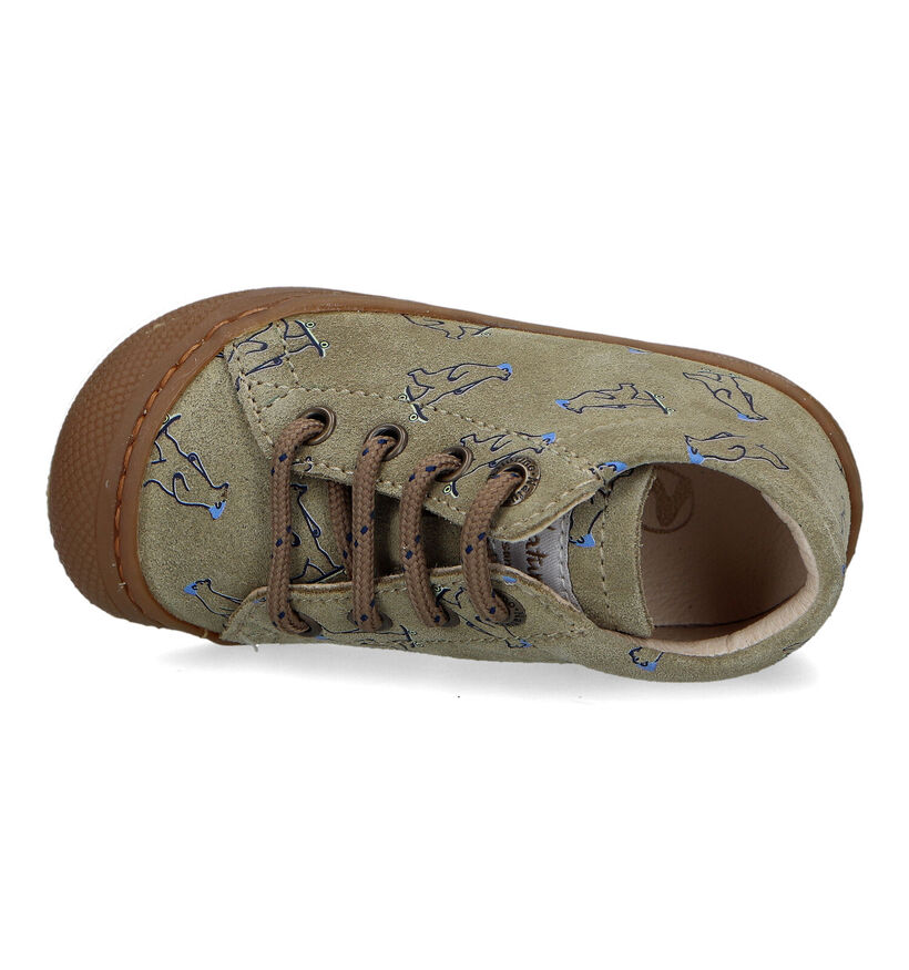 Naturino Cocoon Suede Bruine Babyschoentjes voor meisjes, jongens (355489) - geschikt voor steunzolen