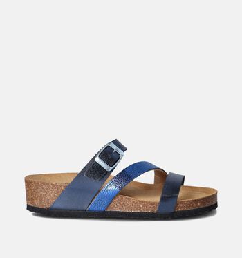 Nu-pieds compensées bleu
