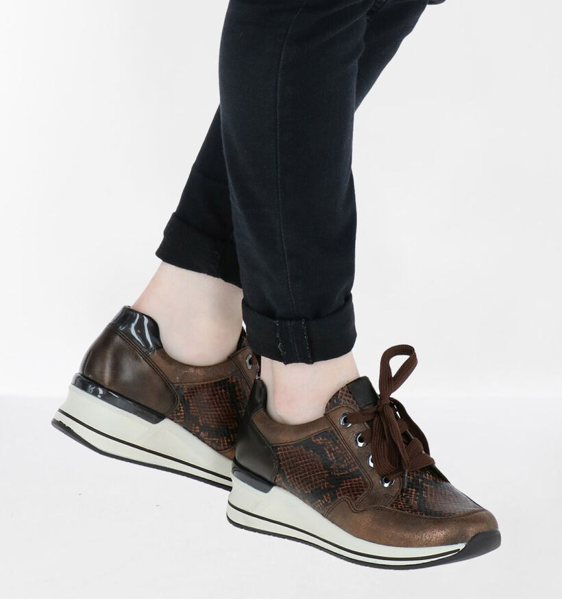 Remonte Baskets casual en Bronze en simili cuir (277639)