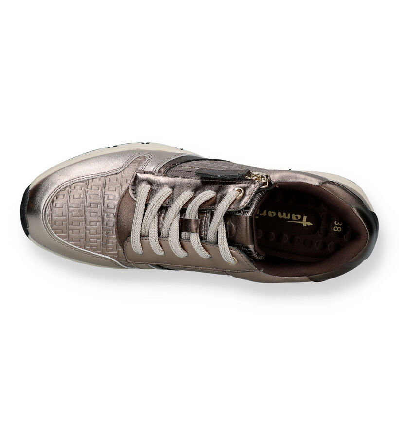 Tamaris Bronzen Sneakers met sleehak voor dames (328285) - geschikt voor steunzolen