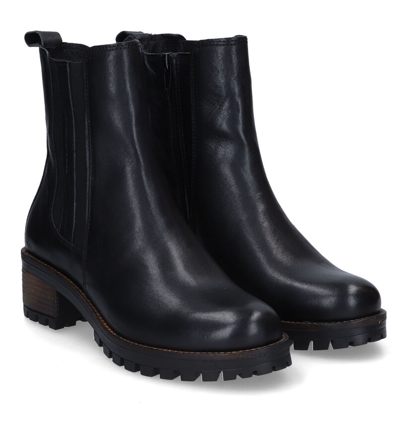 River Woods Gina Zwarte Boots in leer (316109)