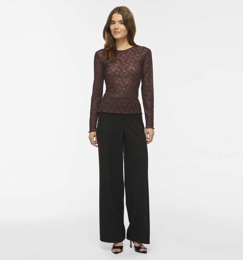 Vila Fay Donkerbruine T-shirt met Lange Mouwen voor dames (378472)