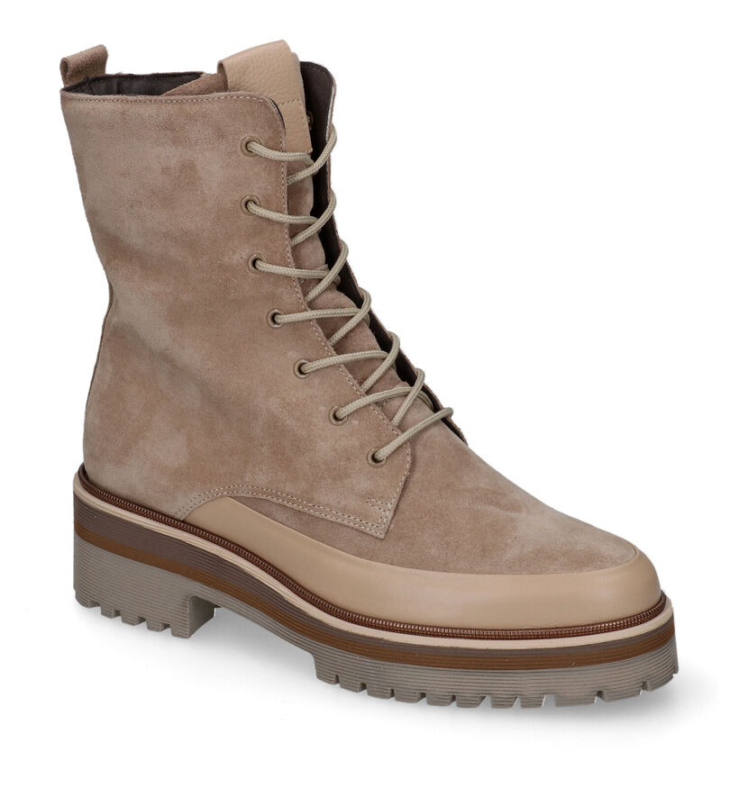 Softwaves Boots à lacets en Beige en daim (316718)