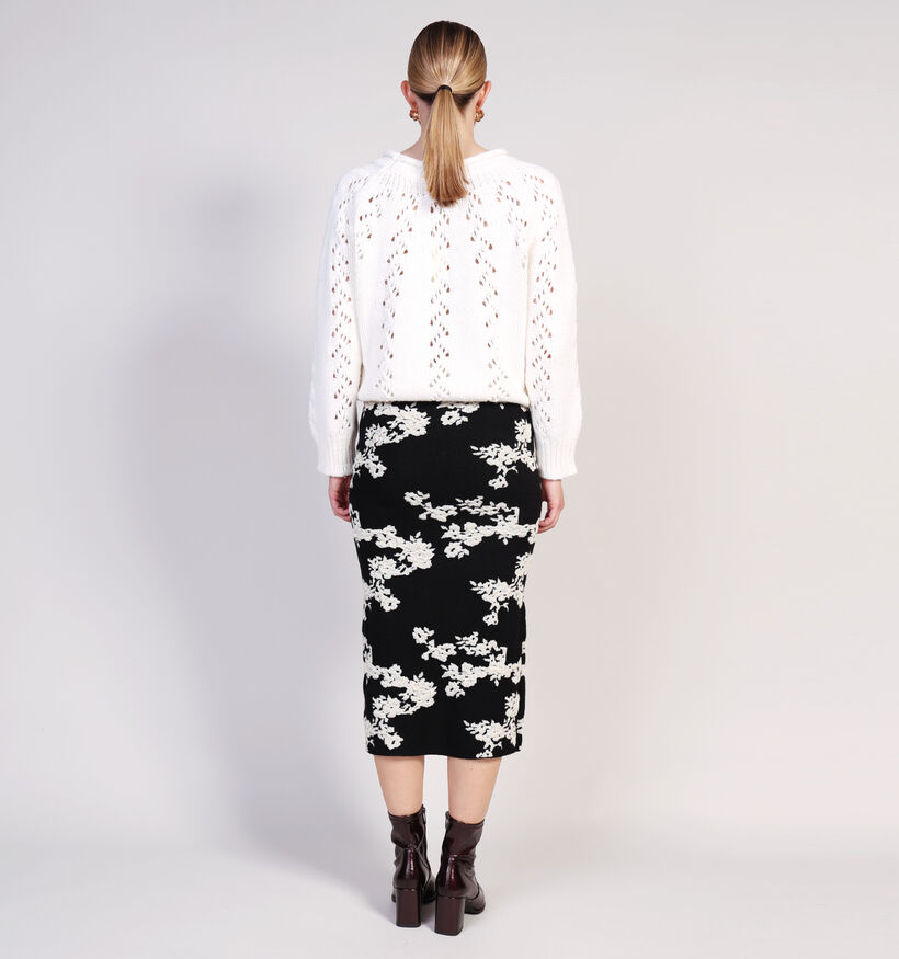 Vero Moda Nancy Birch Flower Jupe en Noir pour femmes (361233)