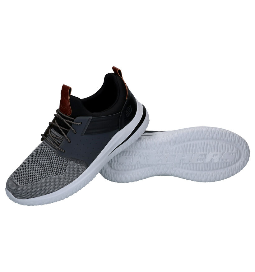 Skechers Delson Kaki Slip-on Sneakers voor heren (318132) - geschikt voor steunzolen