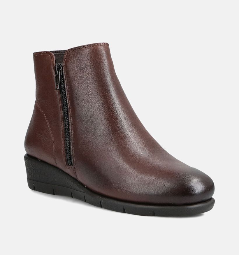 Hush Puppies Bottines plates en Cognac pour femmes (361441)