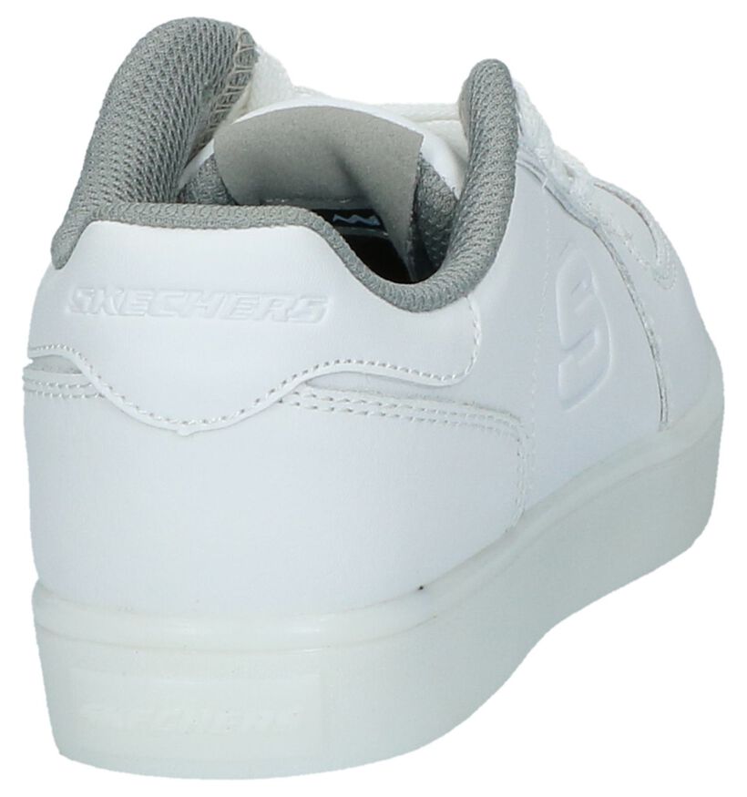 Witte Skechers Lage Sneakers met Lichtjes in kunstleer (210344)