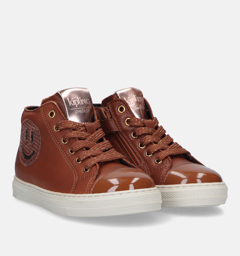 Kipling Bonita Chaussures hautes en Cognac pour filles (332013) - pour semelles orthopédiques