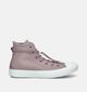 Converse CT All Star Wheaterized Leather Baskets en Rose pour femmes (348826)