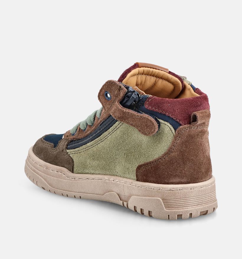 STONES and BONES Moldy Boots &agrave; lacets en Bleu pour gar&ccedil;ons (378201) - pour semelles orthop&eacute;diques