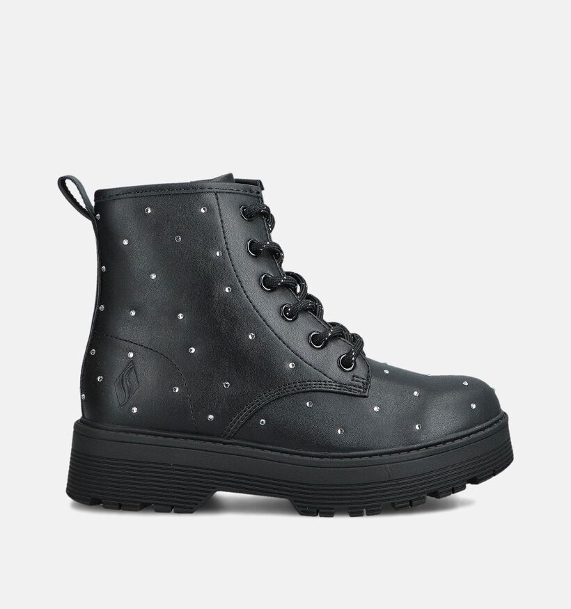 Skechers Gravlen Zwarte Boots met Veter en Rits voor meisjes (376819)