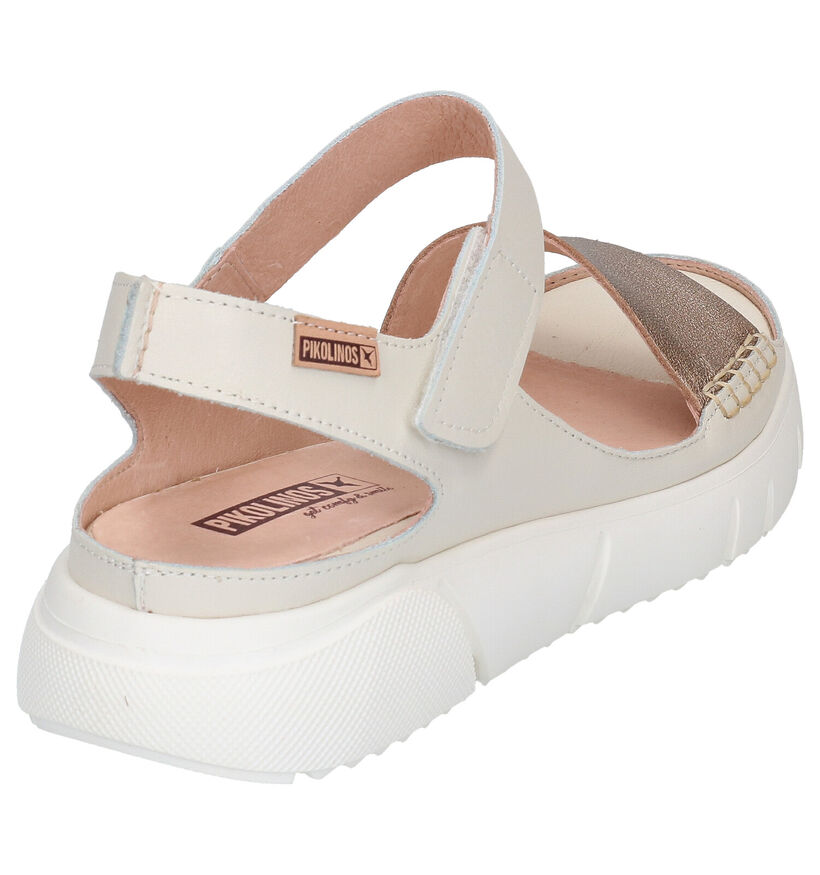 Pikolinos Petra Ecru Sandalen in leer (272428)