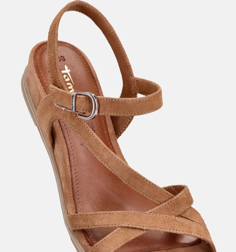 Tamaris Sandales plates en Camel pour femmes (371735)