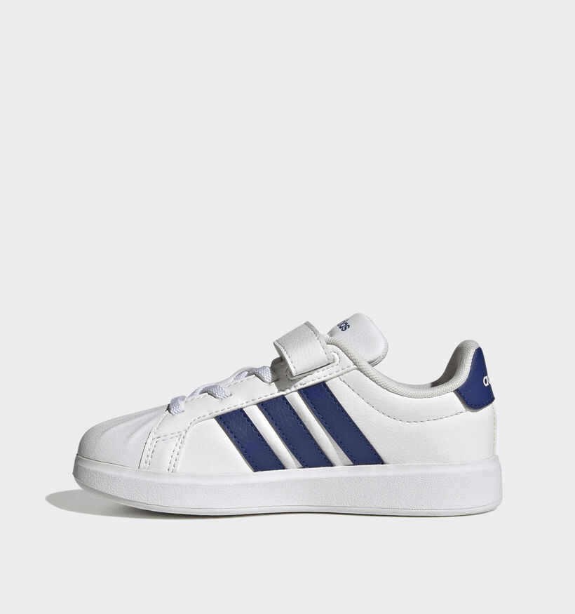 adidas Streettalk Baskets en Blanc/Bleu pour gar&ccedil;ons (380613)