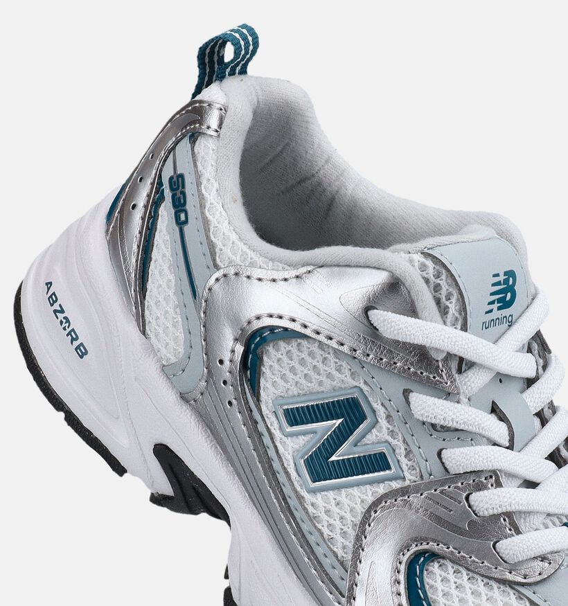 New Balance 530 Zilveren/Blauwe Sneakers voor jongens, meisjes (375217) - geschikt voor steunzolen