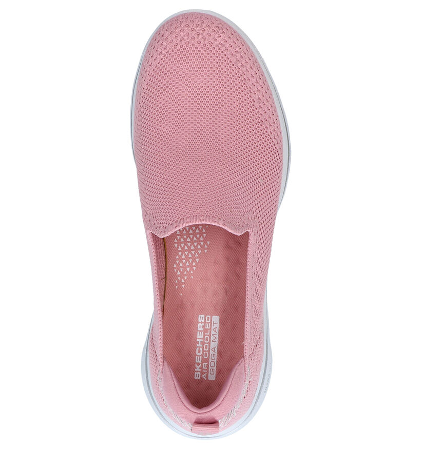 Skechers Go Walk 5 Roze Slip-on Sneakers in stof (272718)