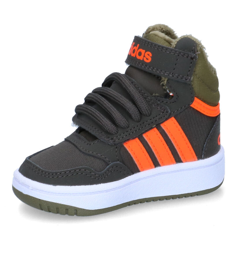 adidas Hoops Mid 3.0 Kaki Sneakers voor jongens (314982) - geschikt voor steunzolen