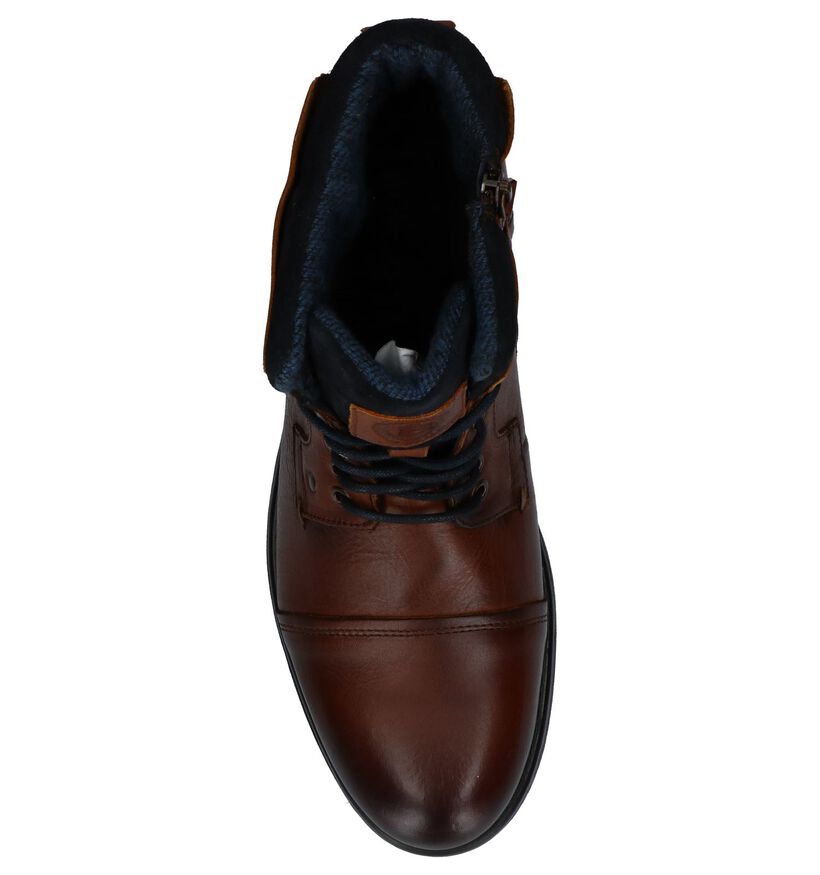 Borgo Sport Chaussures hautes en Cognac en cuir (232272)