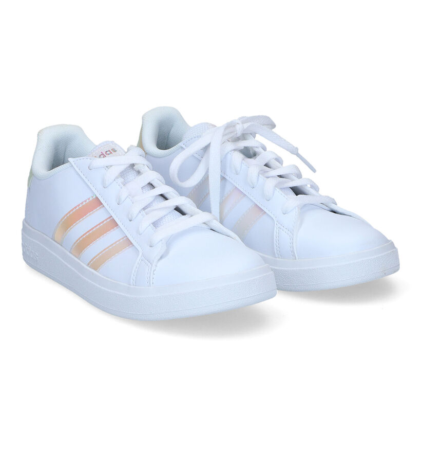 adidas Grand Court 2.0 K Witte Sneakers voor meisjes (332128)