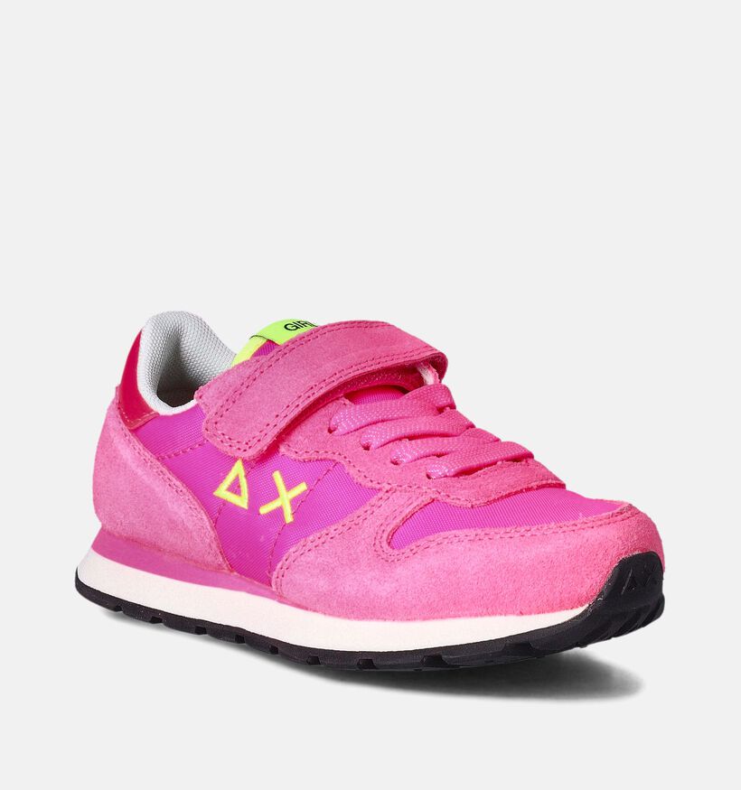 Sun68 Ally Solid Baskets Fluo en Rose pour filles (352449)