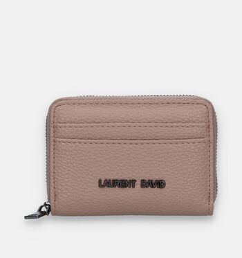 Laurent David Petite maroquinerie Cognac/Taupe