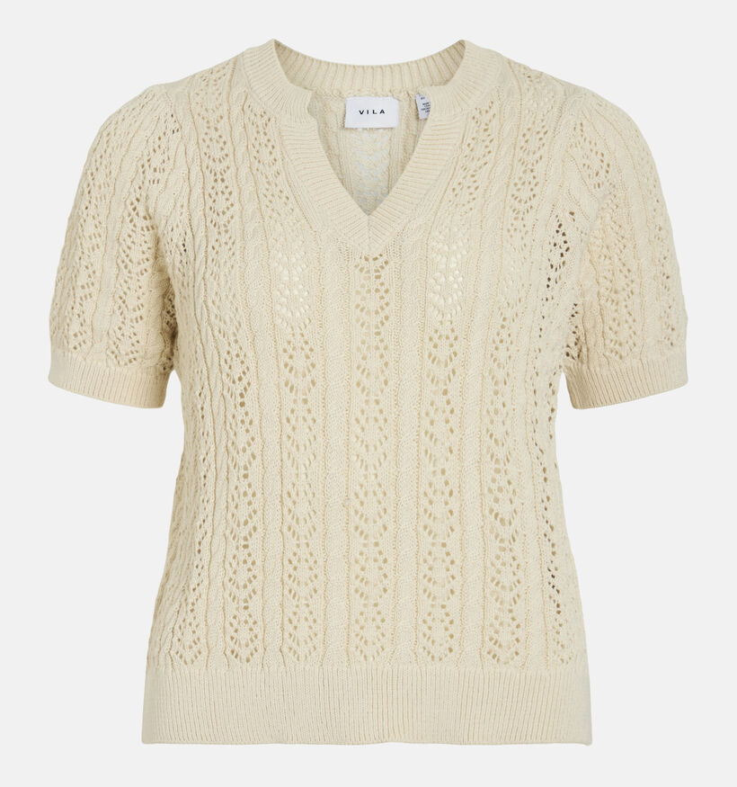 Vila Toto Beige Cable trui voor dames (351791)