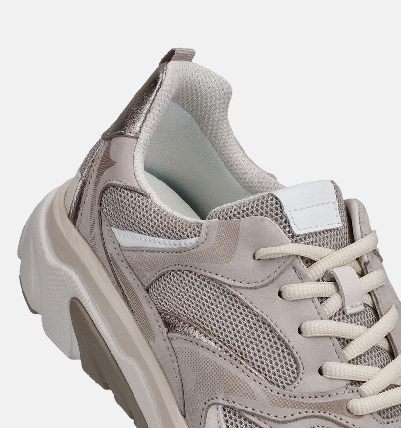 Gabor Rollingsoft Taupe Veterschoenen voor dames (369515) - geschikt voor steunzolen