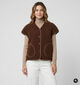 Laurent David Donkerbruine Bodywarmer voor dames (382010)