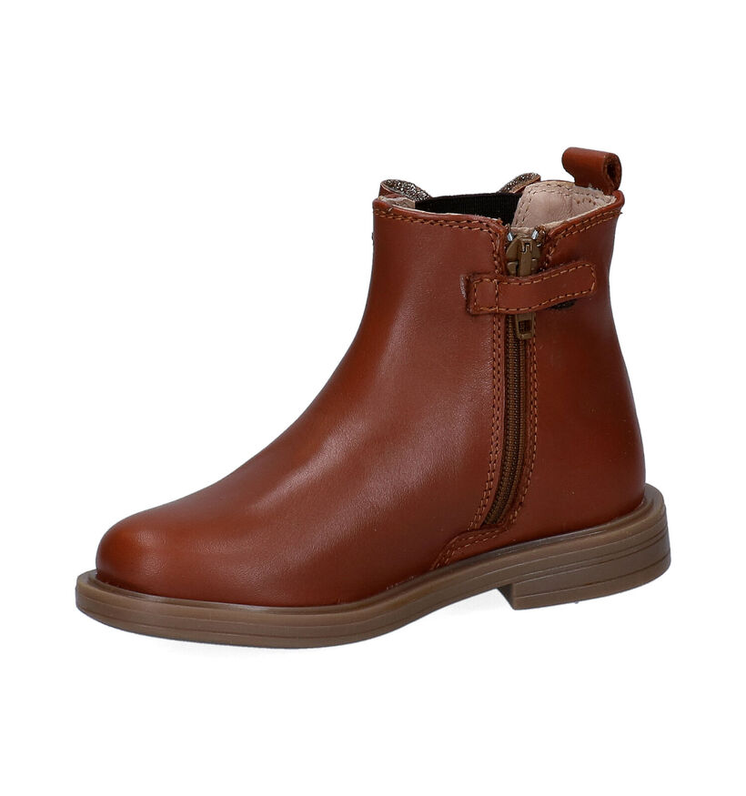 Milo & Mila Bottes courtes en Cognac pour filles (298578)