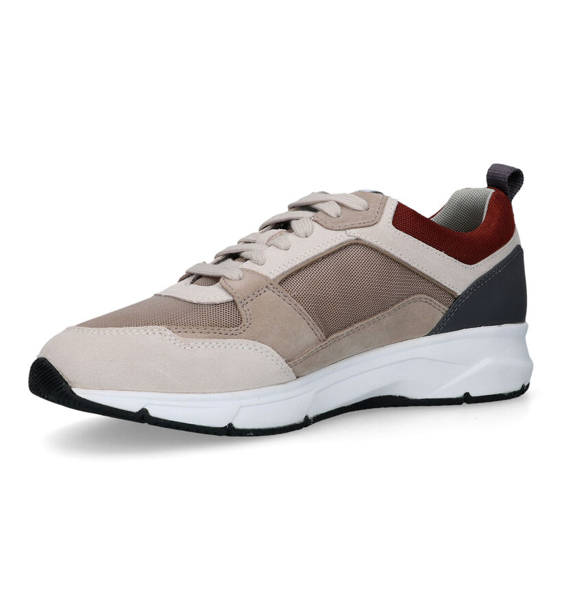 Geox Radente Beige Veterschoenen voor heren (320089) - geschikt voor steunzolen