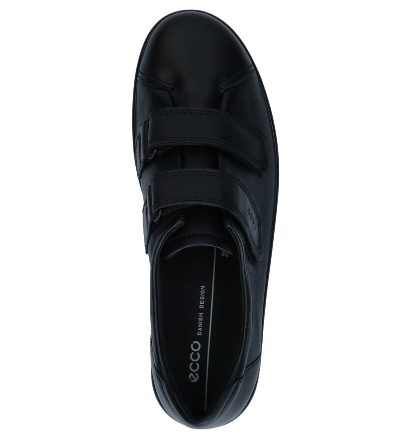 Ecco Soft 2.0 Zwarte Velcroschoenen voor dames (314895) - geschikt voor steunzolen