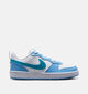 Nike Court Borough Baskets basses en Bleu pour gar&ccedil;ons (377299)