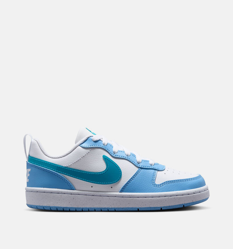 Nike Court Borough Baskets basses en Bleu pour gar&ccedil;ons (377299)