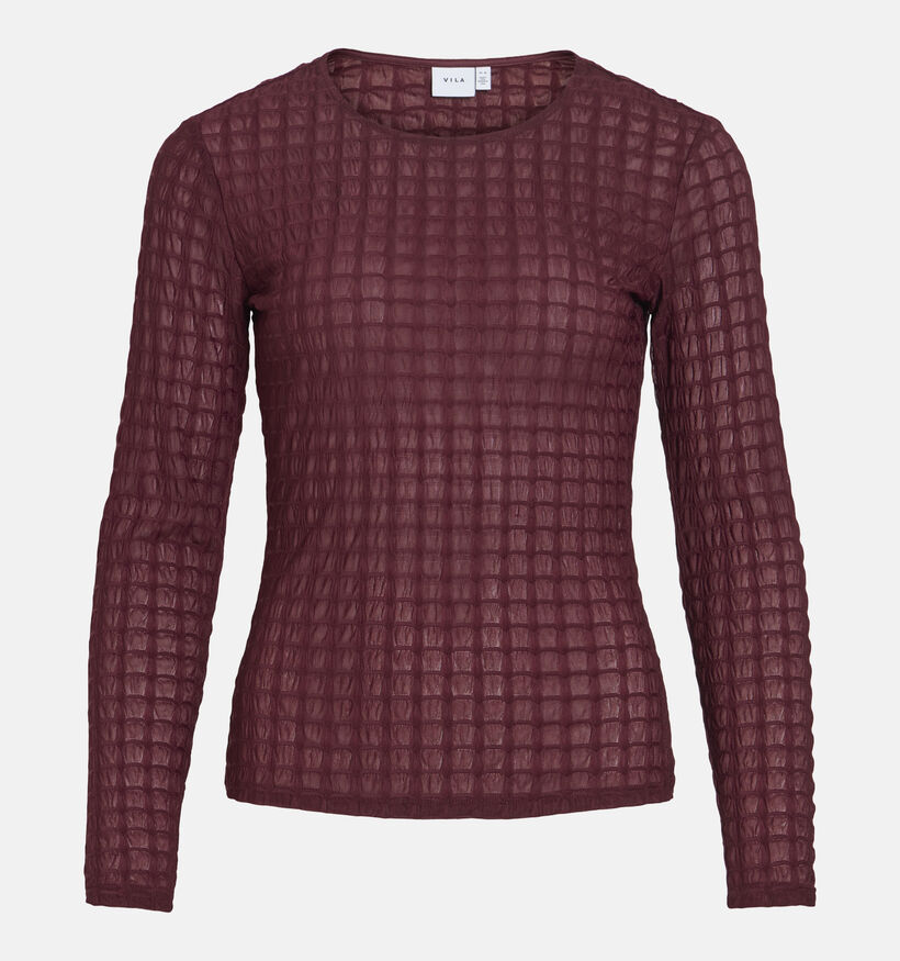Vila Mirani Bordeaux T-shirt met Lange Mouwen voor dames (379738)