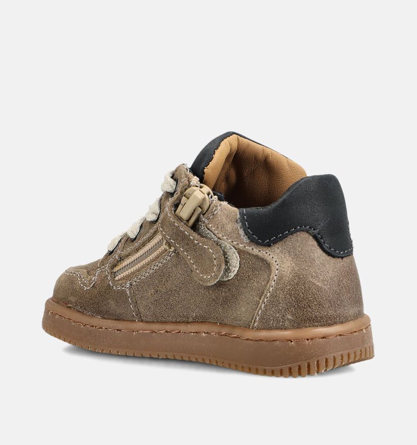 STONES and BONES Naif Boots &agrave; lacets en Beige fonc&eacute; pour gar&ccedil;ons (378228) - pour semelles orthop&eacute;diques