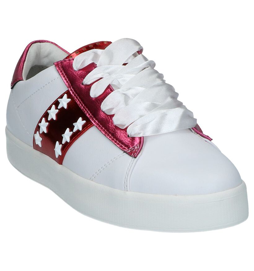 Witte Sneaker met Sterren Youh! By Torfs voor dames (238101) - geschikt voor steunzolen