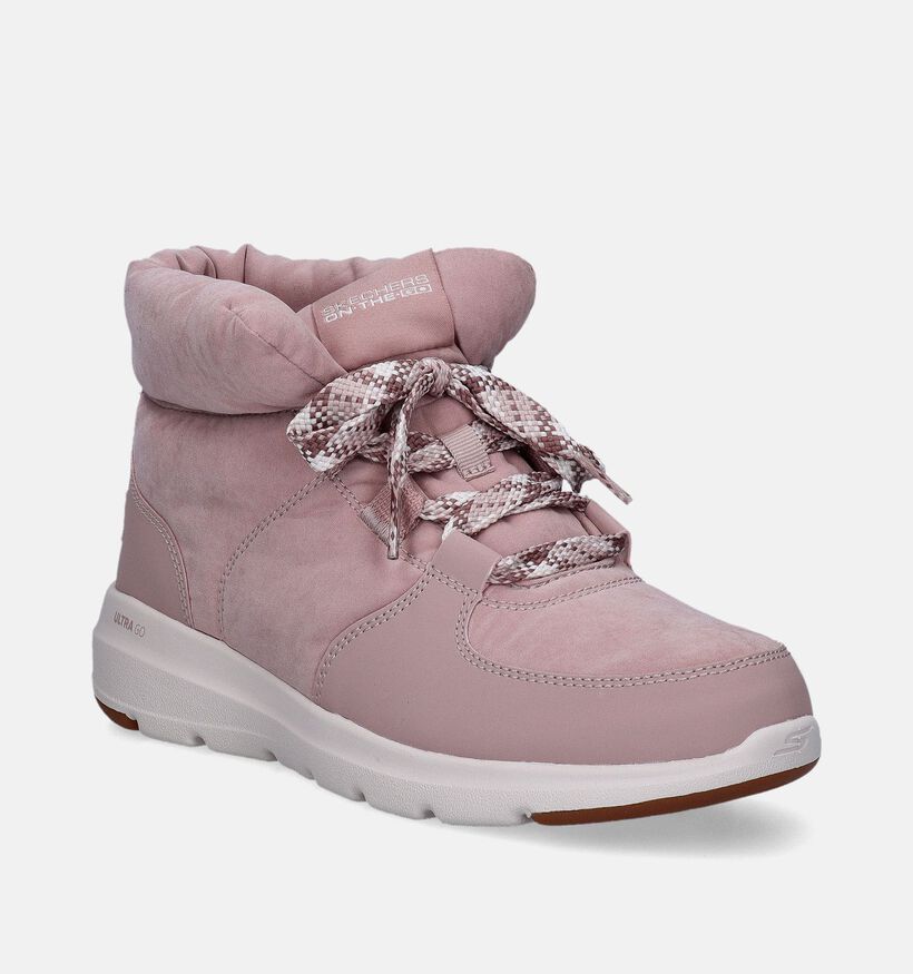 Skechers Glacial Ultra Trend Up Roze Boots voor dames (346359)