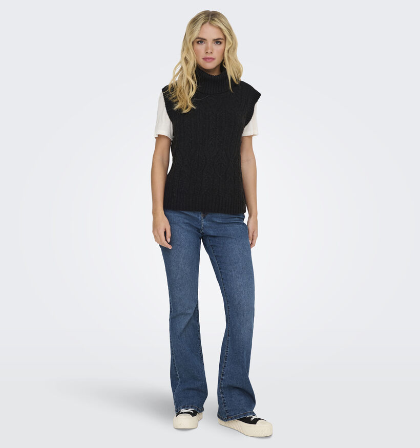 JDY Elba Pull sans manches en Noir pour femmes (348632)