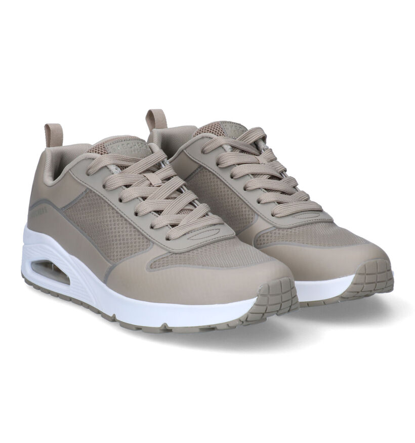 Skechers Uno Sol Baskets en Taupe en simili cuir (305379)