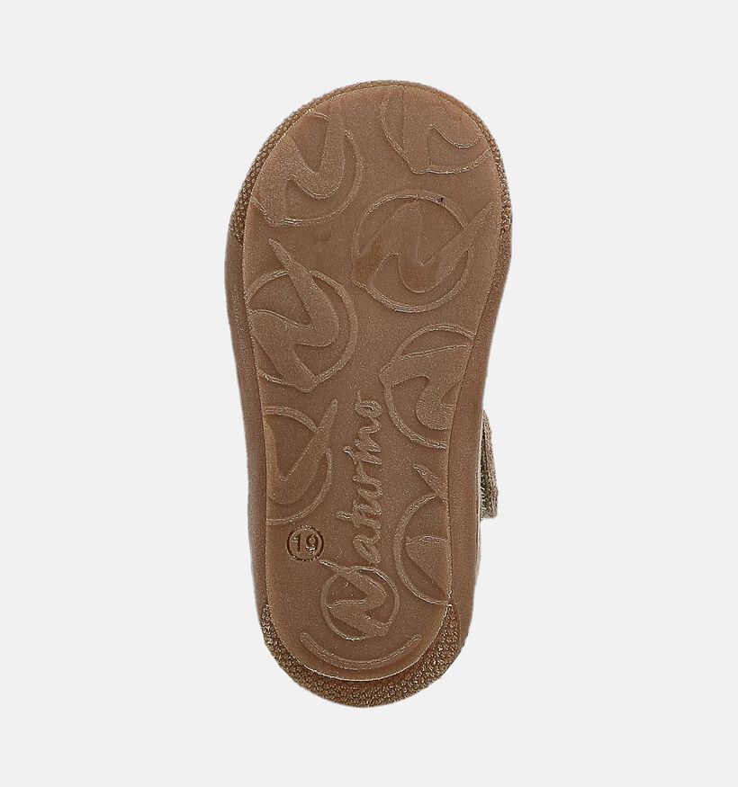 Naturino Cocoon Zip Lizard Gouden Babyschoenen voor meisjes (364266) - geschikt voor steunzolen