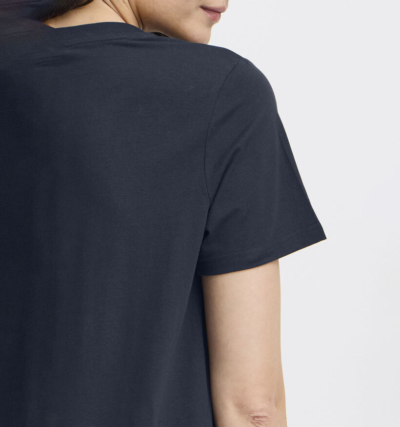 Fransa Zashoulder T-shirt en Bleu fonc&eacute; pour femmes (378669)