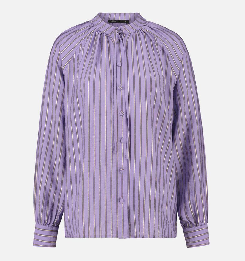 Expresso Lila Gestreepte Blouse voor dames (351044)